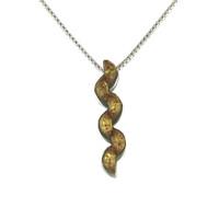 Amber Necklace Segment Silver