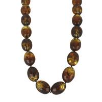 Amber Necklace Strung Oval Beads