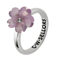 Amethyst Ring Tuberose Gypsophila Silver