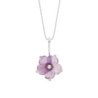 Amethyst Necklace Carnation Tuberose Silver