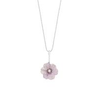 Amethyst Necklace Dahlia Tuberose Silver