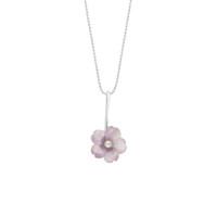 amethyst necklace gypsophilia tuberose silver