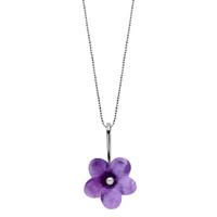 amethyst necklace pansy tuberose silver