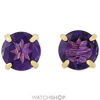 Amethyst Round Earrings