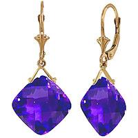 Amethyst Deflection Drop Earrings 17.5ctw in 9ct Gold