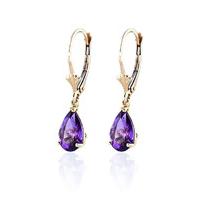 Amethyst Belle Drop Earrings 2.5ctw in 9ct Gold