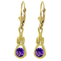 amethyst san francisco drop earrings 13ctw in 9ct gold