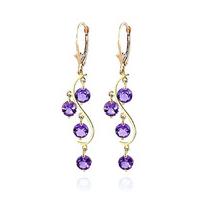 Amethyst Dream Catcher Drop Earrings 4.95ctw in 9ct Gold