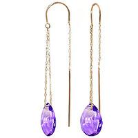 Amethyst Scintilla Briolette Earrings 6.0ctw in 9ct Gold