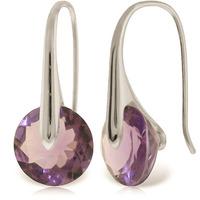 amethyst drop earrings 115ctw in 9ct white gold