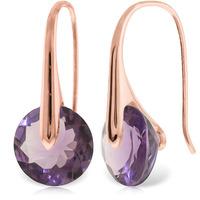 amethyst drop earrings 115ctw in 9ct rose gold