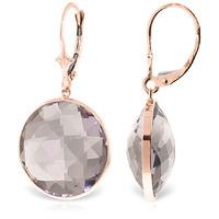 Amethyst Drop Earrings 36.0ctw in 9ct Rose Gold