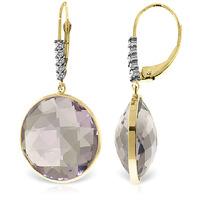 Amethyst and Diamond Drop Earrings 36.0ctw in 9ct Gold