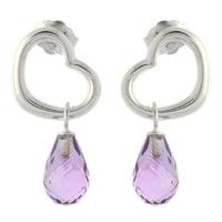 Amethyst Stud Earrings 4.5ctw in 9ct White Gold