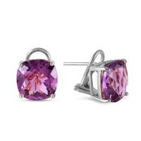 amethyst stud earrings 72ctw in 9ct white gold