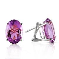 amethyst stud earrings 151ctw in 9ct white gold