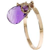 Amethyst Crown Briolette Ring 3.0ct in 9ct Gold