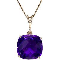 Amethyst Rococo Pendant Necklace 3.6ct in 9ct Gold