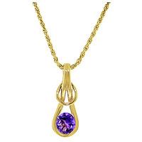 Amethyst San Francisco Pendant Necklace 0.65ct in 9ct Gold