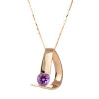 Amethyst Arc Pendant Necklace 1.0ct in 9ct Rose Gold