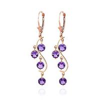 amethyst dream catcher drop earrings 495ctw in 9ct rose gold