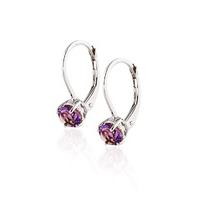 Amethyst Boston Drop Earrings 1.2ctw in 9ct White Gold