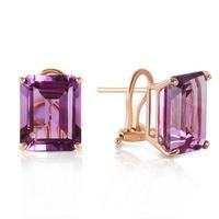 Amethyst Stud Earrings 13.0ctw in 9ct Gold