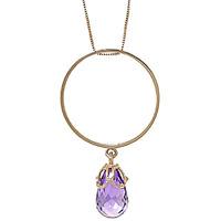 Amethyst Infinity Briolette Pendant Necklace 3.0ct in 9ct Gold