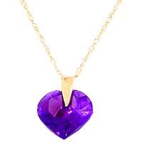 Amethyst Heart Pendant Necklace 1.15ct in 9ct Gold