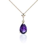 Amethyst Belle Pendant Necklace 1.5ct in 9ct Gold