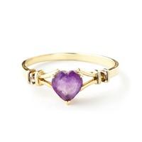 Amethyst and Diamond Ring 0.45ct in 9ct Gold