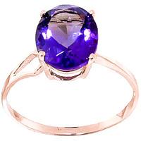 Amethyst Claw Set Ring 2.2ct in 9ct Rose Gold