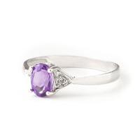 Amethyst and Diamond Allure Ring 0.45ct in 9ct White Gold