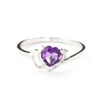 Amethyst and Diamond Passion Ring 0.95ct in 9ct White Gold