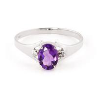 Amethyst and Diamond Desire Ring 0.75ct in 9ct White Gold