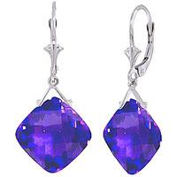 Amethyst Deflection Drop Earrings 17.5ctw in 9ct White Gold