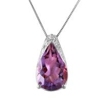 Amethyst Snowcap Pendant Necklace 5.0ct in 9ct White Gold