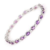 Amethyst Infinite Tennis Bracelet 5.5ctw in 9ct White Gold