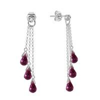 amethyst and diamond trilogy droplet earrings 105ctw in 9ct white gold