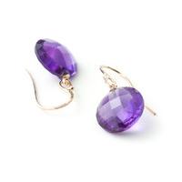 Amethyst Chequer Cut Drop Earrings 12.0ctw in 9ct Rose Gold