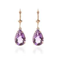 Amethyst Drop Earrings 10.0ctw in 9ct Rose Gold