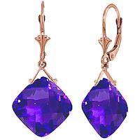 Amethyst Deflection Drop Earrings 17.5ctw in 9ct Rose Gold