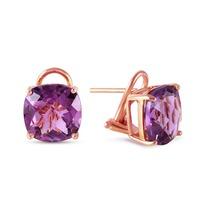 Amethyst Stud Earrings 7.2ctw in 9ct Rose Gold