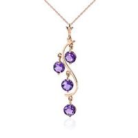 amethyst dream catcher pendant necklace 225ctw in 9ct rose gold