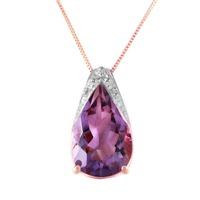 Amethyst Snowcap Pendant Necklace 5.0ct in 9ct Rose Gold