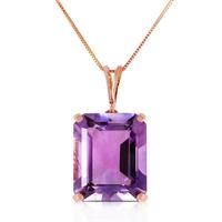 Amethyst Pendant Necklace 6.5ct in 9ct Rose Gold