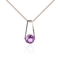 Amethyst Embrace Pendant Necklace 1.45ct in 9ct Rose Gold