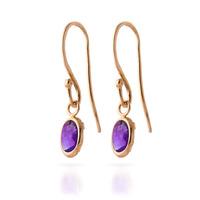 Amethyst Allure Drop Earrings 1.0ctw in 9ct Rose Gold