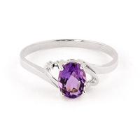 Amethyst Classic Desire Ring 0.75ct in 9ct White Gold