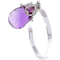 Amethyst Crown Briolette Ring 3.0ct in 9ct White Gold